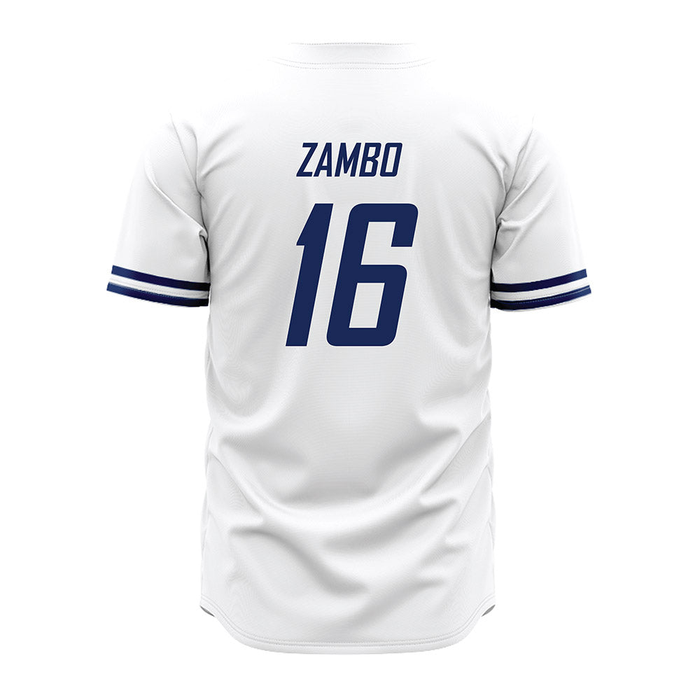 South Alabama - NCAA Baseball : Mason Zambo - White Jersey-1