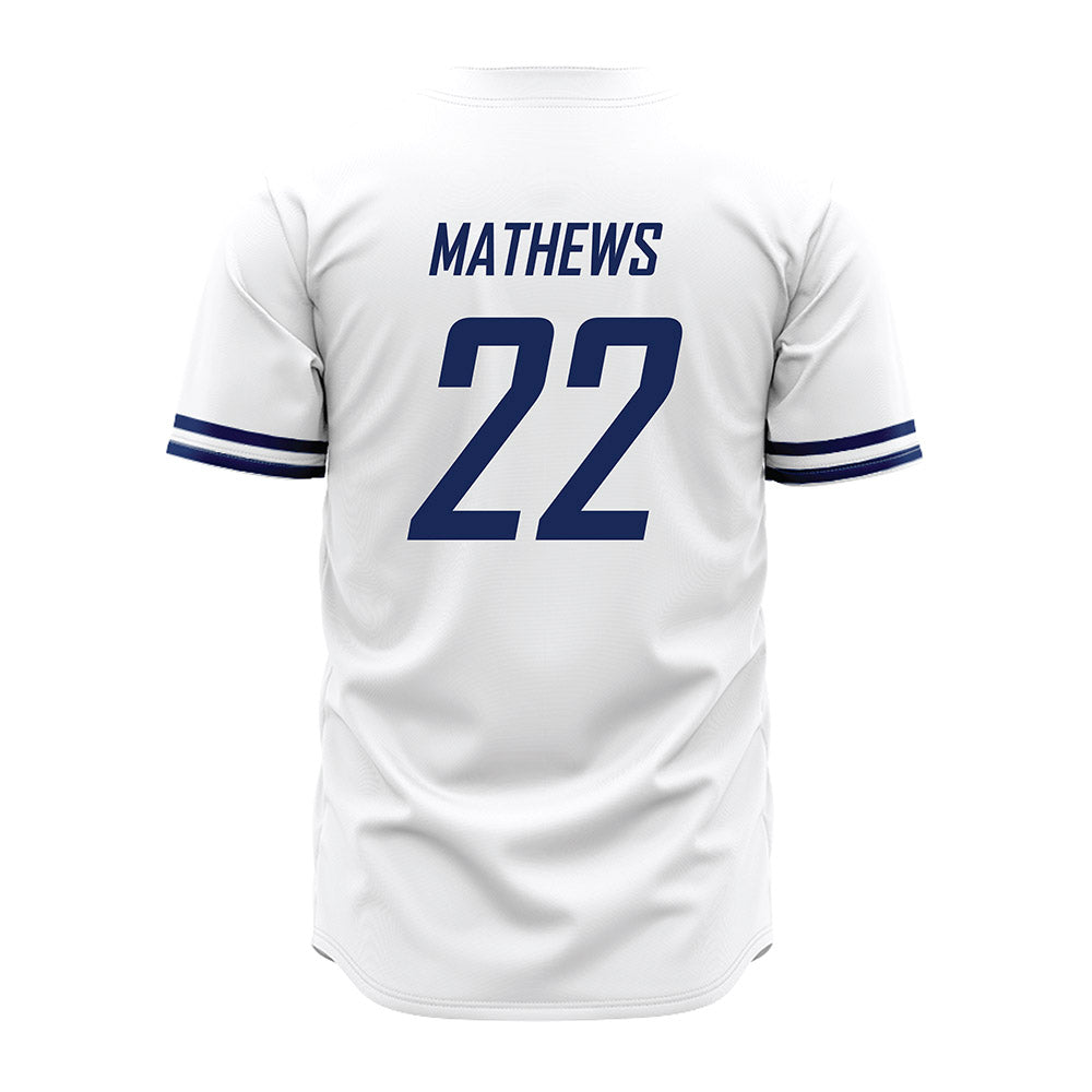 South Alabama - NCAA Baseball : Duncan Mathews - White Jersey-1