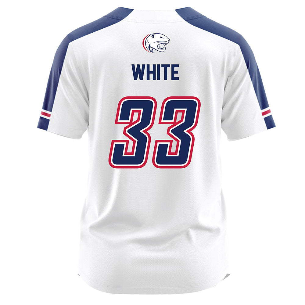 South Alabama - NCAA Softball : Amity White - White Jersey-1