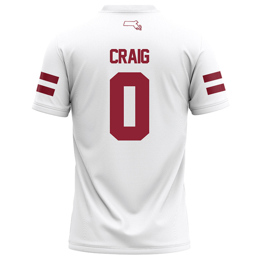 UMass - NCAA Football : Derrieon Craig - White Football Jersey-1