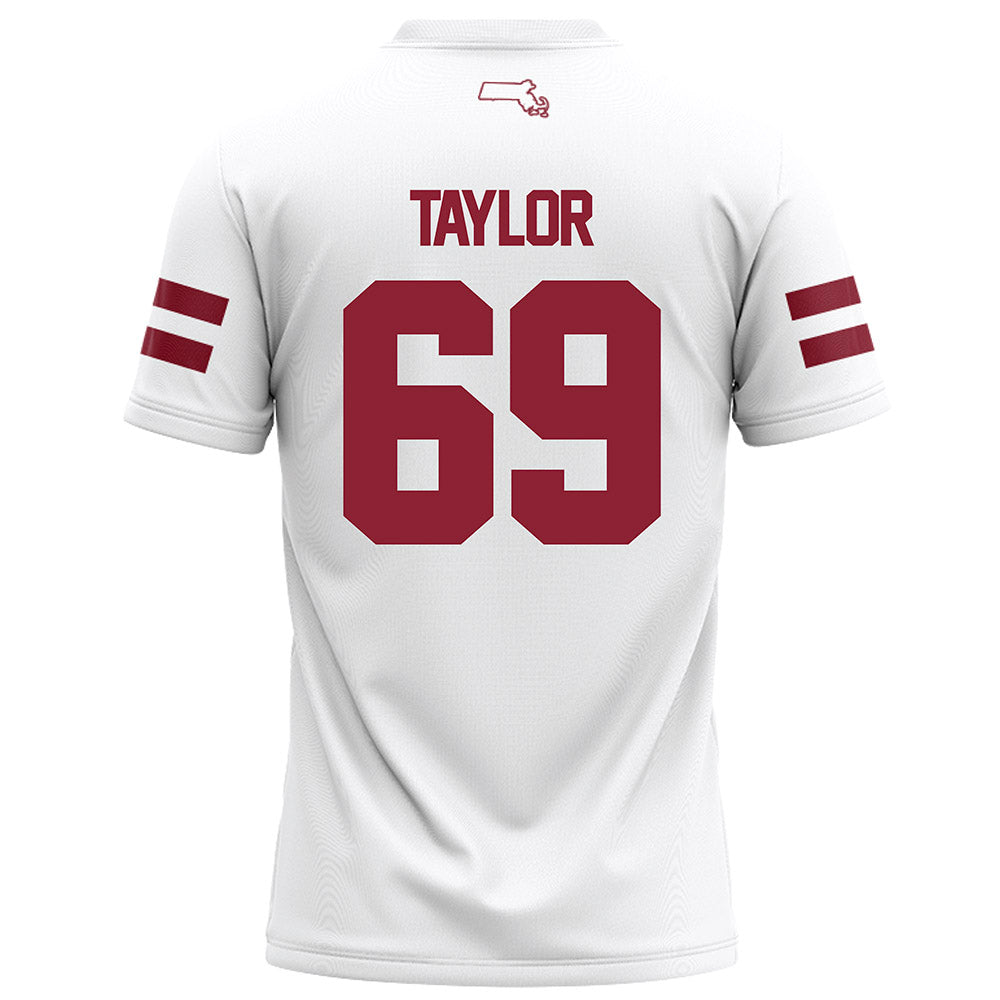 UMass - NCAA Football : Brock Taylor - White Football Jersey-1