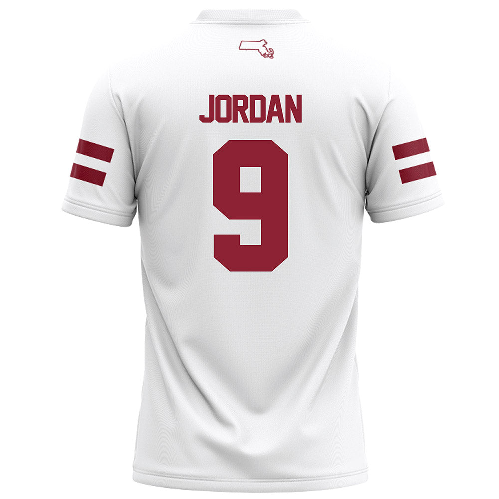 UMass - NCAA Football : Grant Jordan - White Football Jersey-1