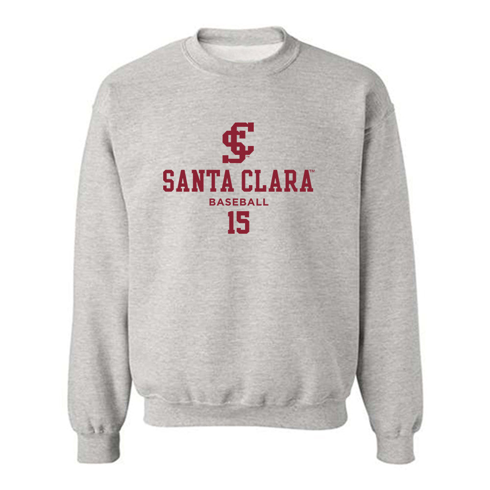 SCU - NCAA Baseball : Koen Carston - Classic Fashion Shersey Crewneck Sweatshirt-0
