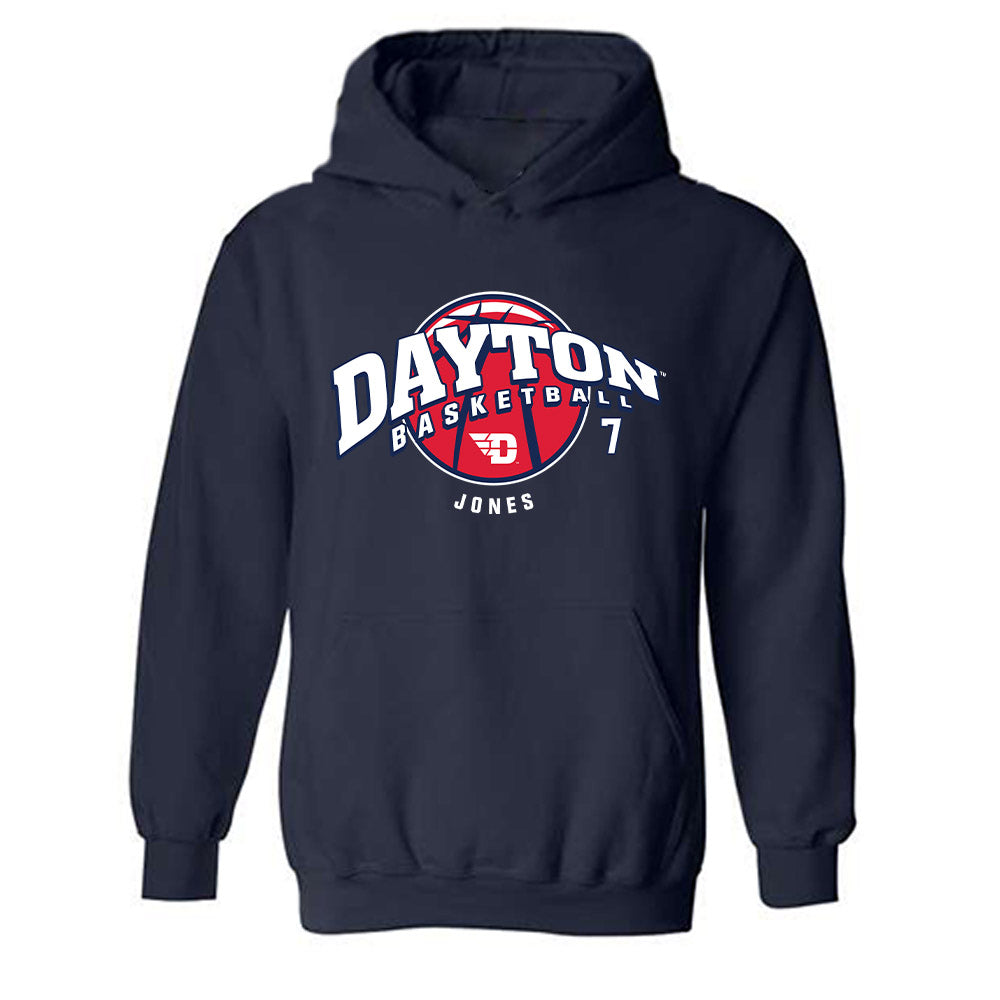 Dayton - NCAA Men's Basketball : Keonte Jones - Classic Fashion Shersey Hooded Sweatshirt-0