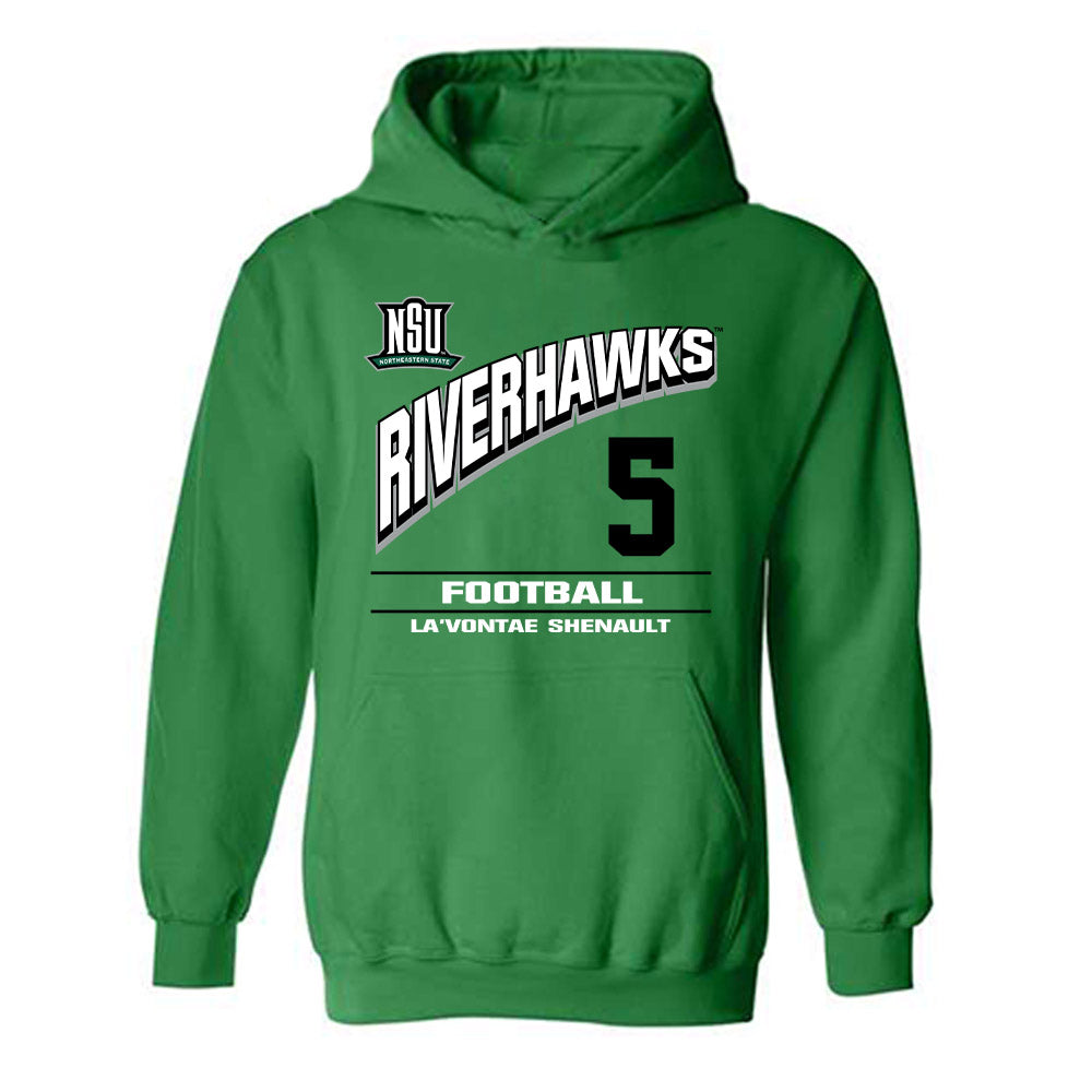 Northeastern State - NCAA Football : La'Vontae Shenault - Classic Fashion Shersey Hooded Sweatshirt-0