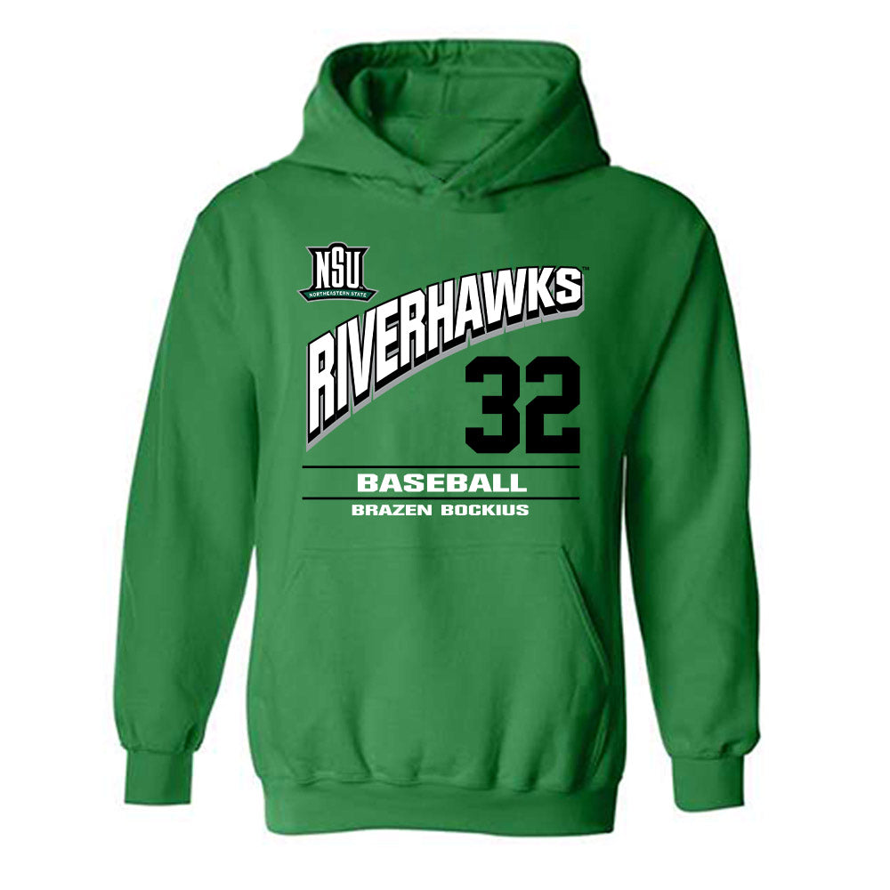 Northeastern State - NCAA Baseball : Brazen Bockius - Classic Fashion Shersey Hooded Sweatshirt-0