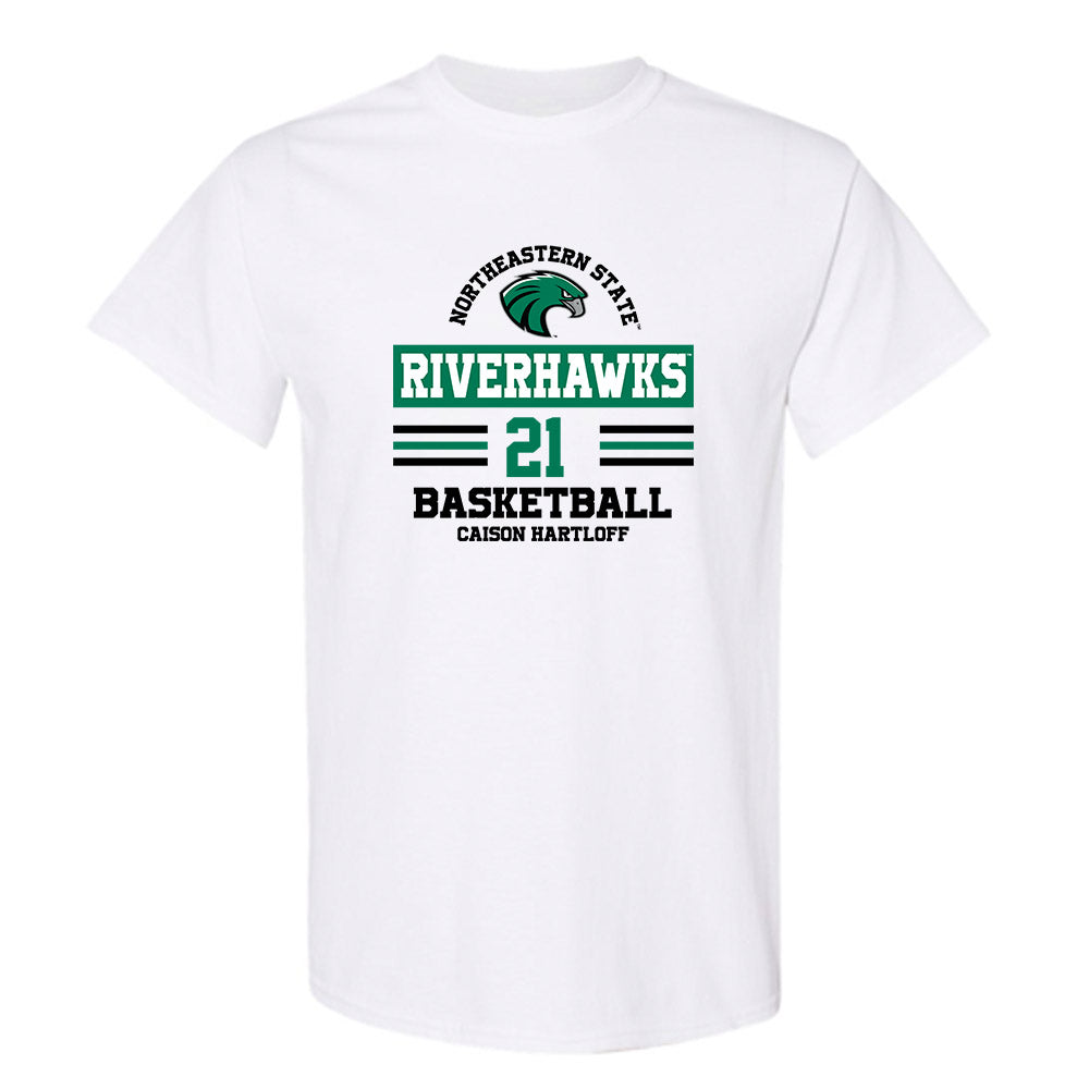 Northeastern State - NCAA Men's Basketball : Caison Hartloff - Classic Fashion Shersey T-Shirt-0