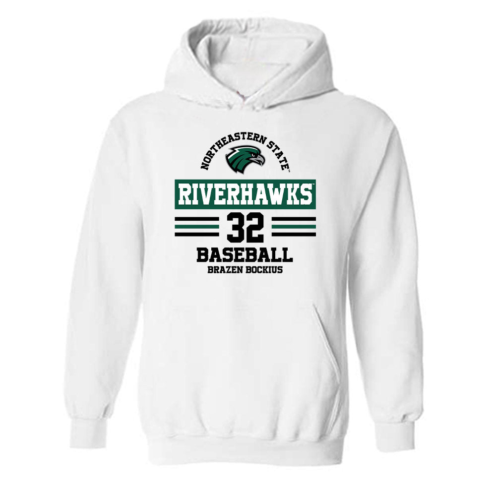 Northeastern State - NCAA Baseball : Brazen Bockius - Classic Fashion Shersey Hooded Sweatshirt-0