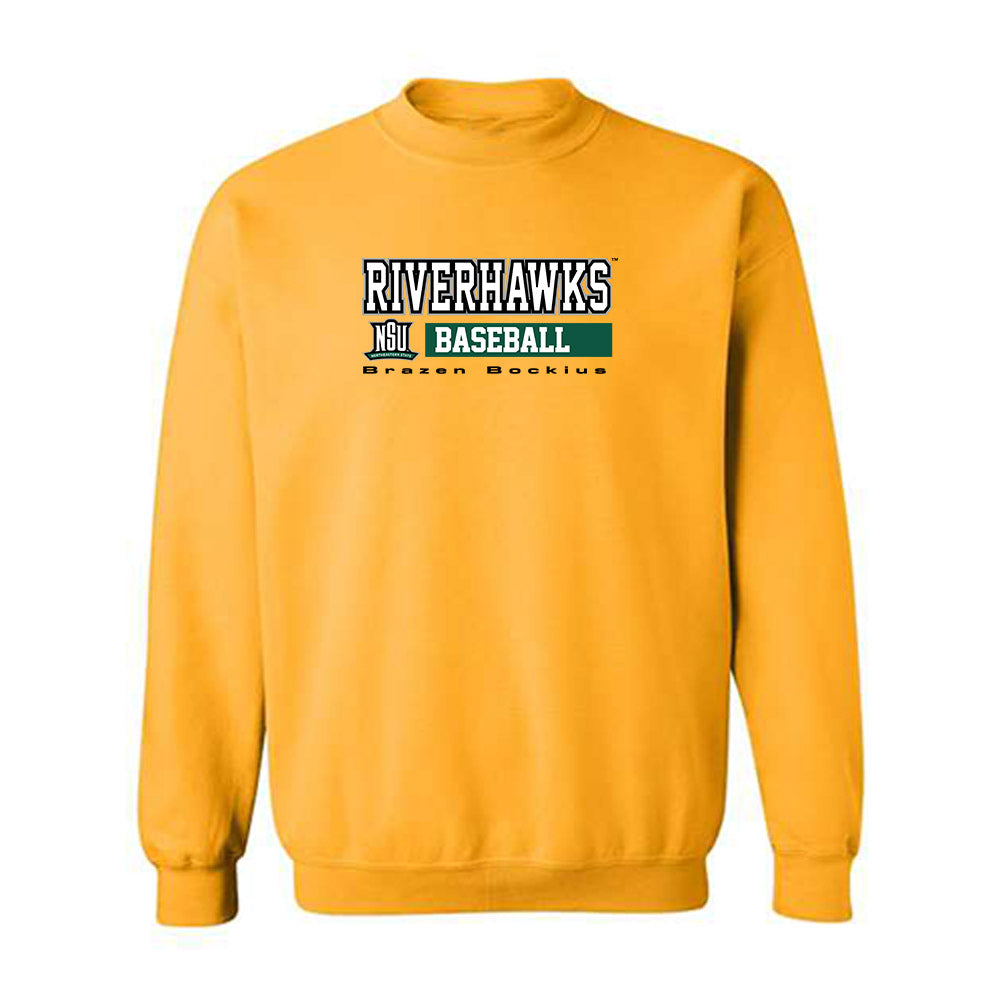 Northeastern State - NCAA Baseball : Brazen Bockius - Classic Fashion Shersey Crewneck Sweatshirt-0