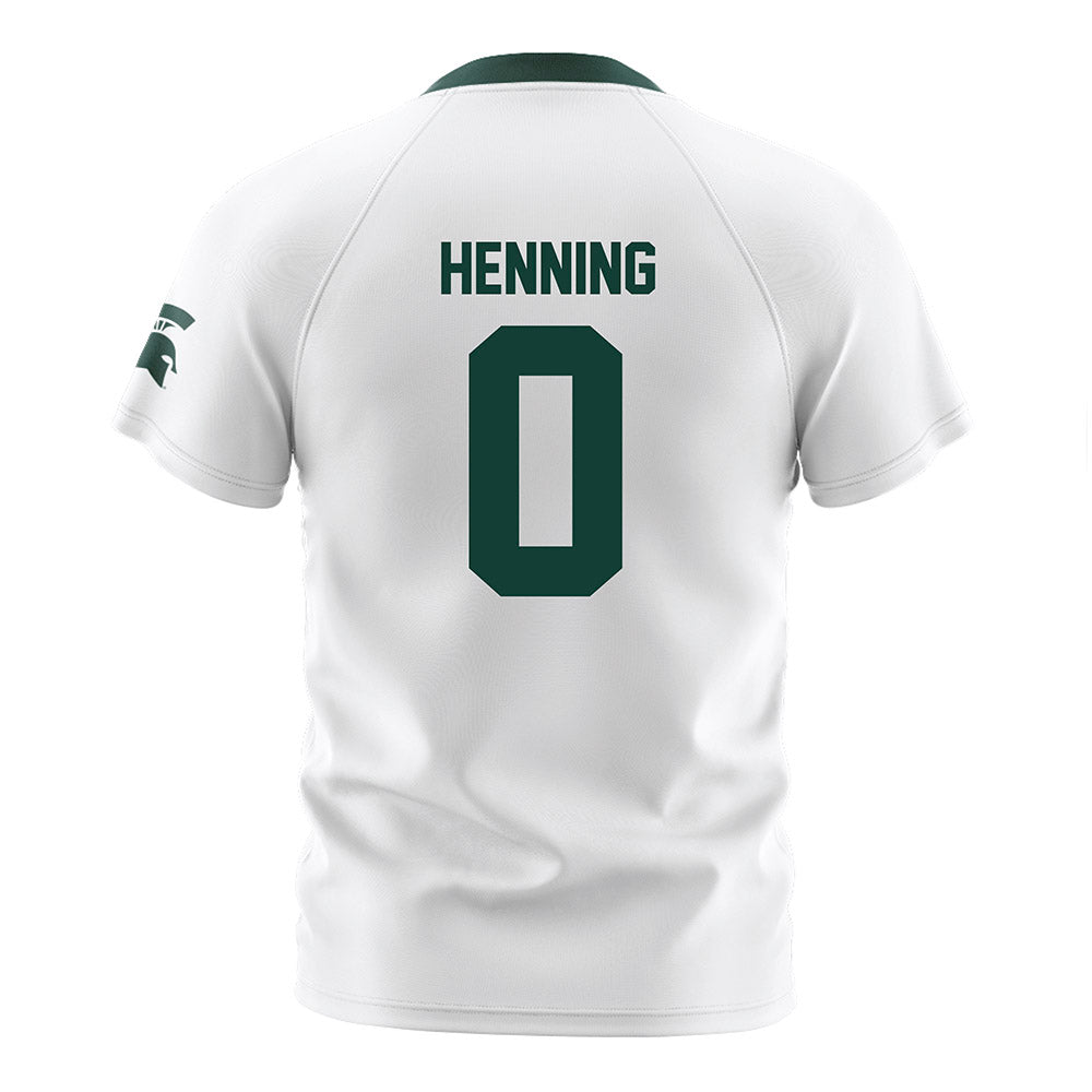 Michigan State - NCAA Women's Soccer : Noelle Henning - White Soccer Jersey-1