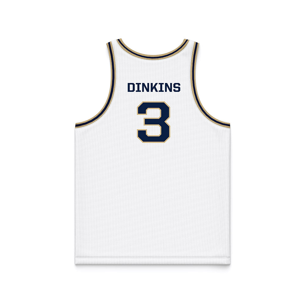 GWU - NCAA Men's Basketball : Tre Dinkins - White Basketball Jersey-1