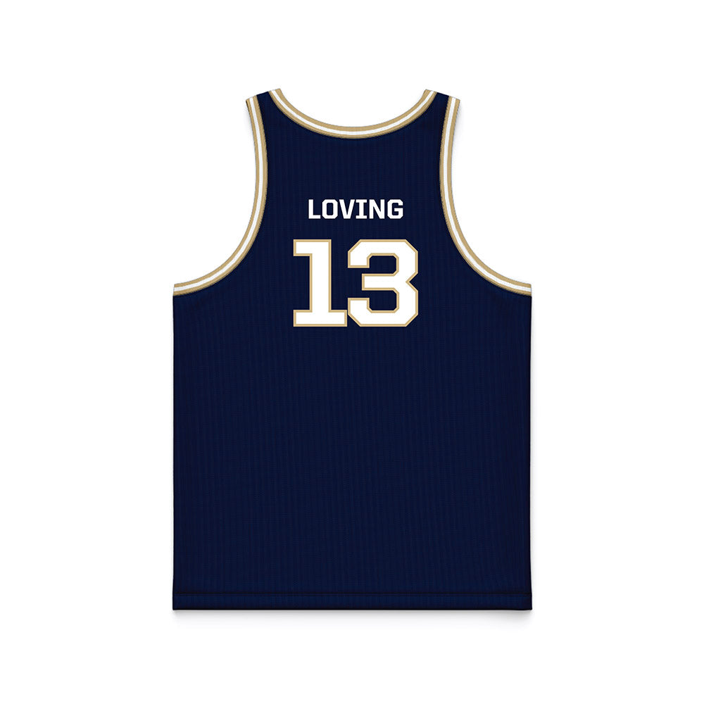 GWU - NCAA Women's Basketball : Caia Loving - Navy Basketball Jersey