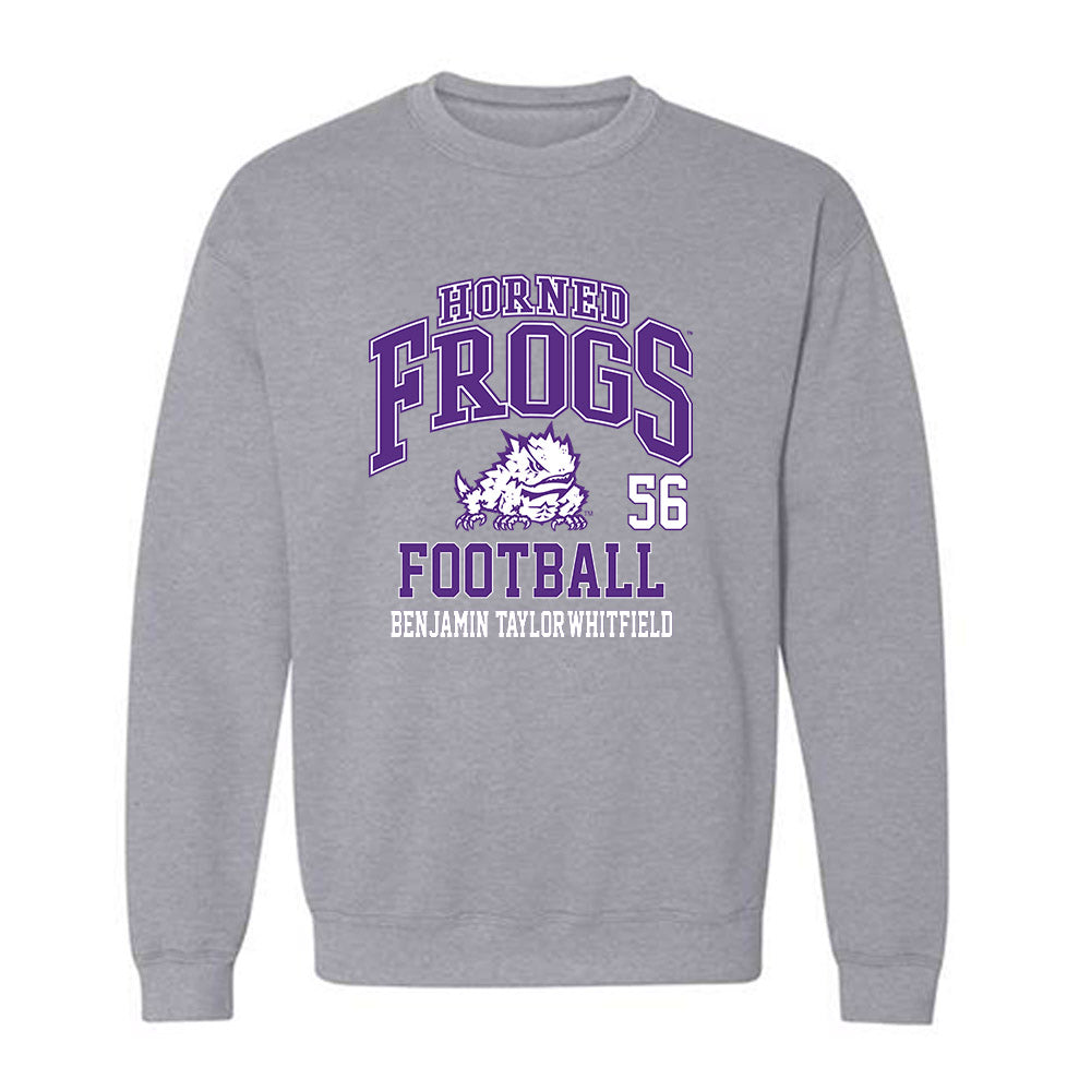 TCU - NCAA Football : Benjamin Taylor-Whitfield - Classic Fashion Shersey Crewneck Sweatshirt-0
