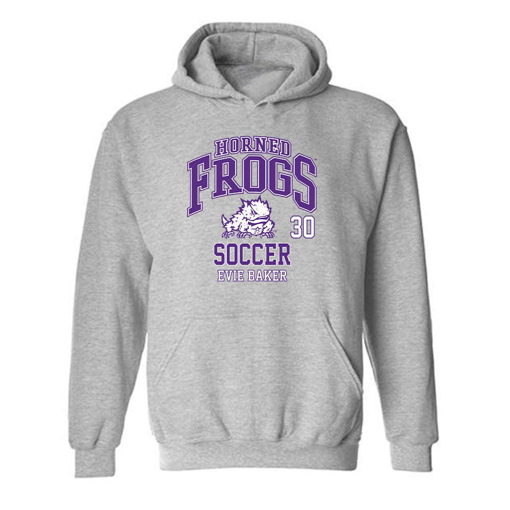 TCU - NCAA Women's Soccer : Evie Baker - Classic Fashion Shersey Hooded Sweatshirt