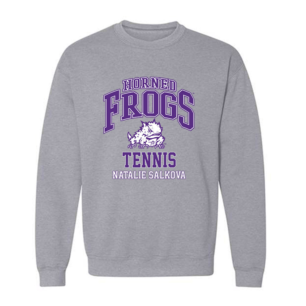 TCU - NCAA Women's Tennis : Natalie Salkova - Classic Fashion Shersey Crewneck Sweatshirt-0