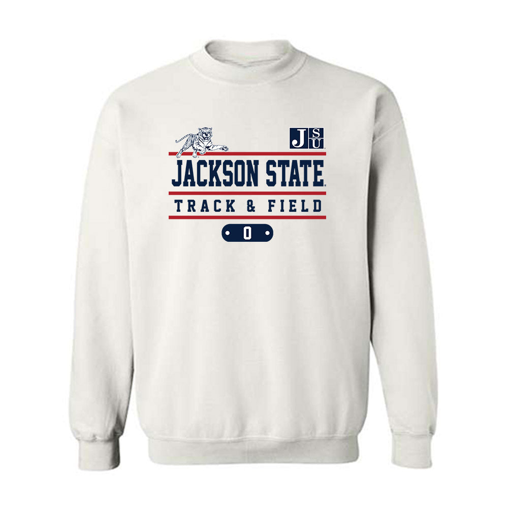 Jackson State - NCAA Men's Track & Field : Dalon Harris - Classic Fashion Shersey Crewneck Sweatshirt-0
