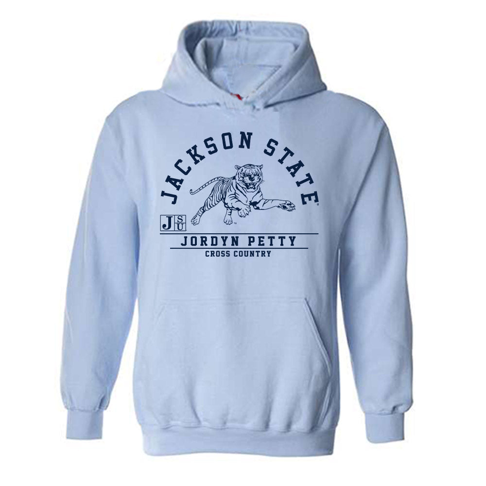 Jackson State - NCAA Women's Cross Country : Jordyn Petty - Classic Fashion Shersey Hooded Sweatshirt-0