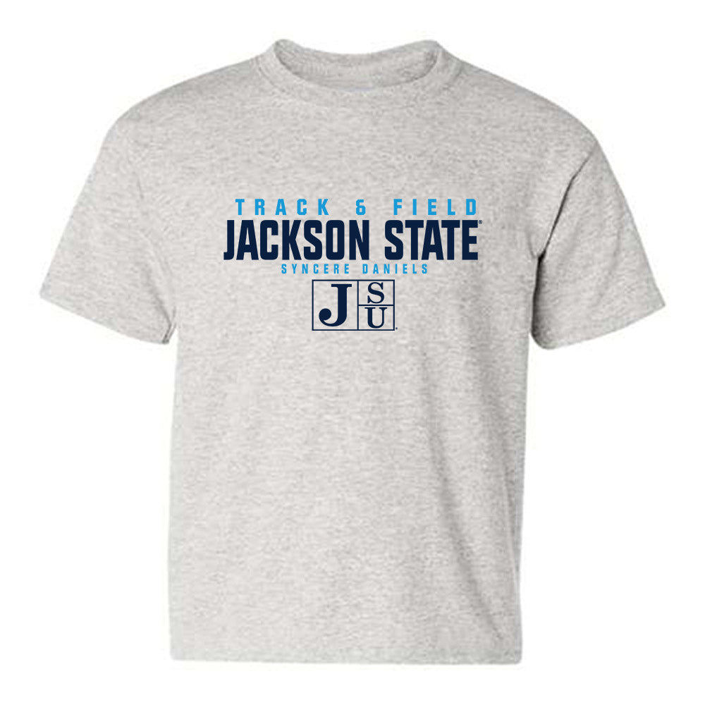 Jackson State - NCAA Women's Track & Field : Syncere Daniels - Classic Fashion Shersey Youth T-Shirt-0