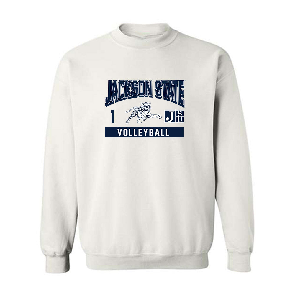 Jackson State - NCAA Women's Volleyball : Hope Briggs - Classic Fashion Shersey Crewneck Sweatshirt-0