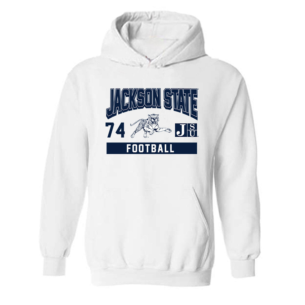 Jackson State - NCAA Football : DAndre Townes Blue - Classic Fashion Shersey Hooded Sweatshirt-0