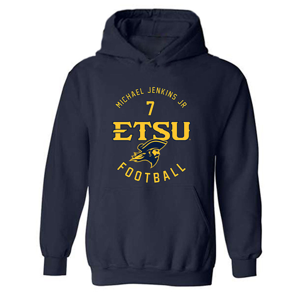 East Tennessee State - NCAA Football : Michael Jenkins Jr - Classic Fashion Shersey Hooded Sweatshirt-0