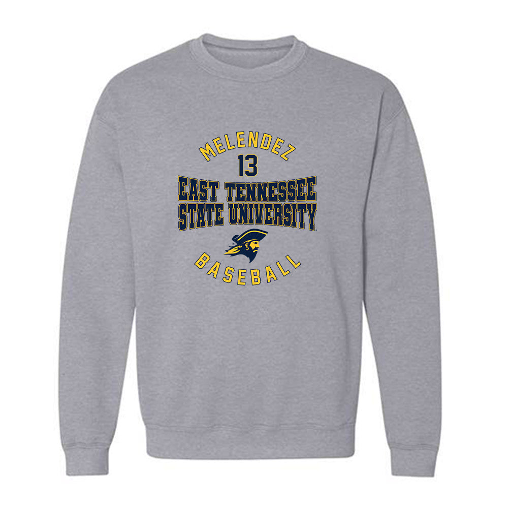 East Tennessee State - NCAA Baseball : Axel Melendez - Classic Fashion Shersey Crewneck Sweatshirt-0