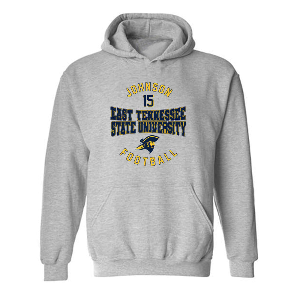 East Tennessee State - NCAA Football : Ewan Johnson - Classic Fashion Shersey Hooded Sweatshirt