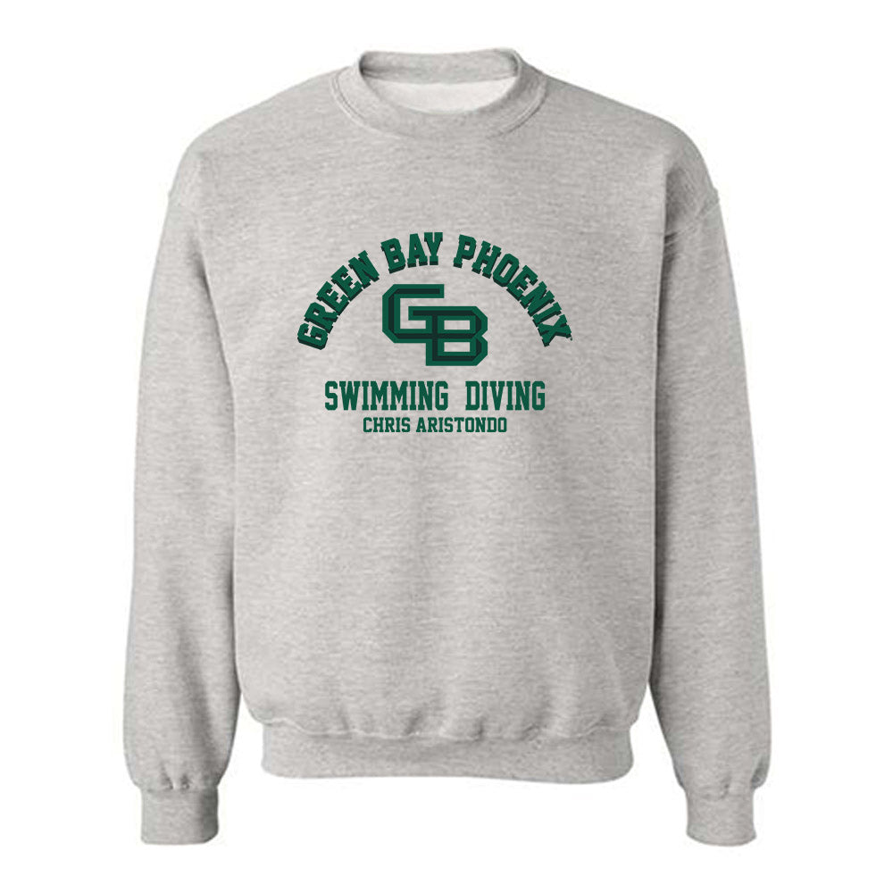 UW Green Bay - NCAA Men's Swimming & Diving : Chris Aristondo - Classic Fashion Shersey Crewneck Sweatshirt-0
