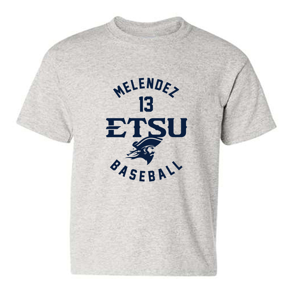 East Tennessee State - NCAA Baseball : Axel Melendez - Classic Fashion Shersey Youth T-Shirt-0