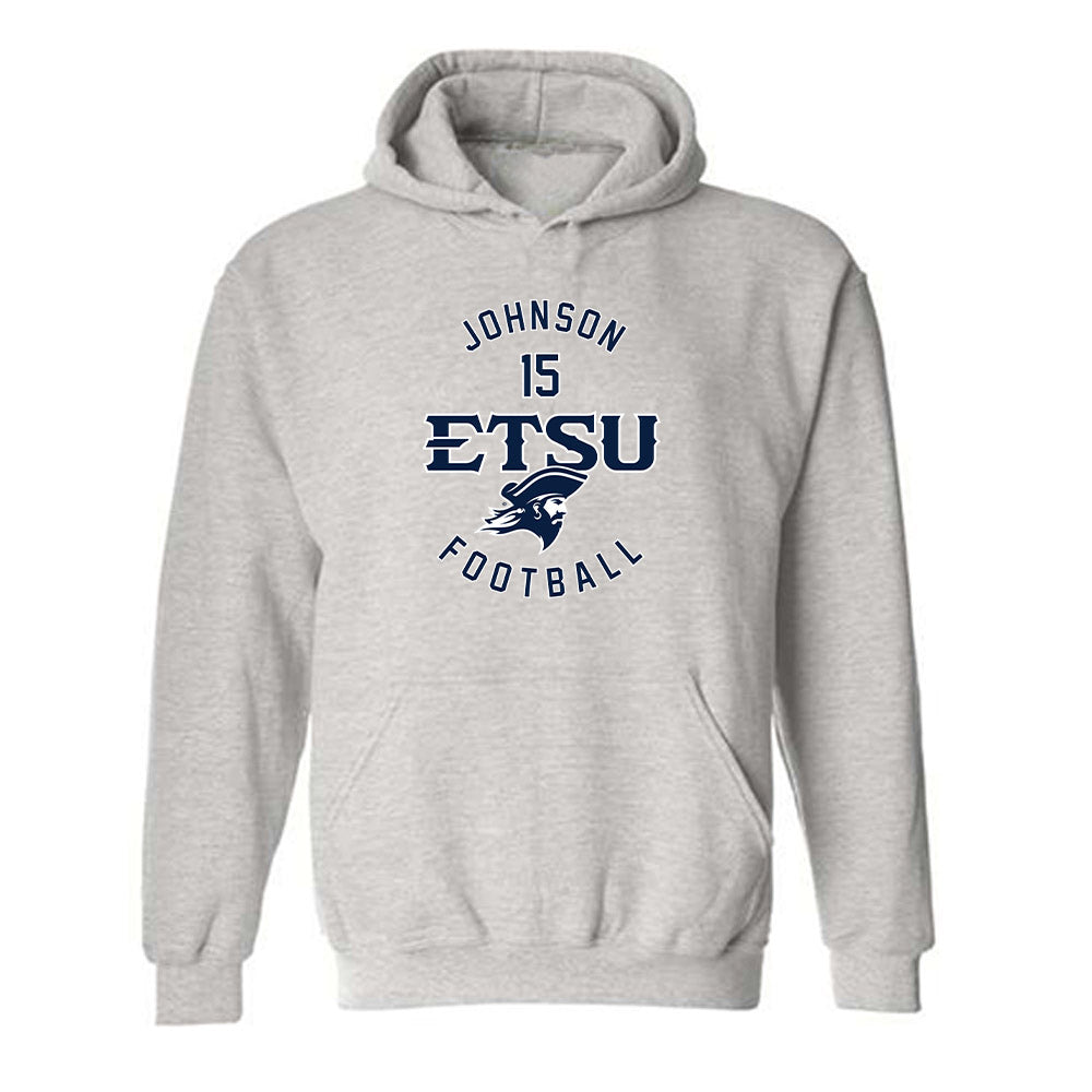 East Tennessee State - NCAA Football : Ewan Johnson - Classic Fashion Shersey Hooded Sweatshirt