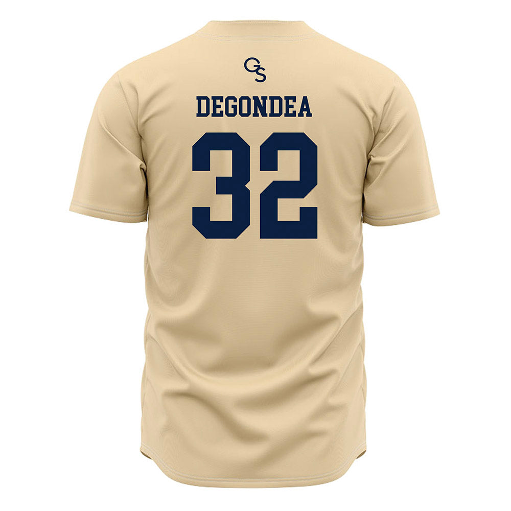 Georgia Southern - NCAA Baseball : Carter DeGondea - Cream Jersey-1