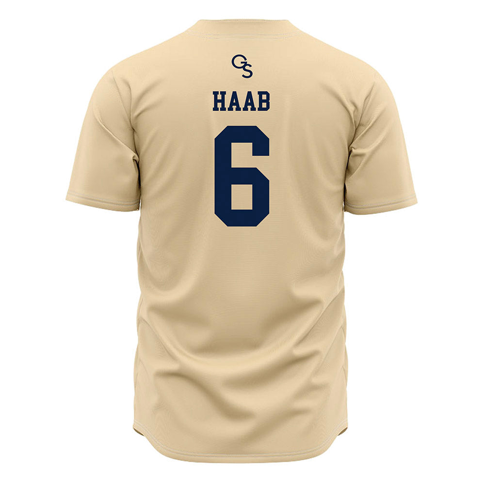 Georgia Southern - NCAA Baseball : Daniel Haab - Cream Jersey-1