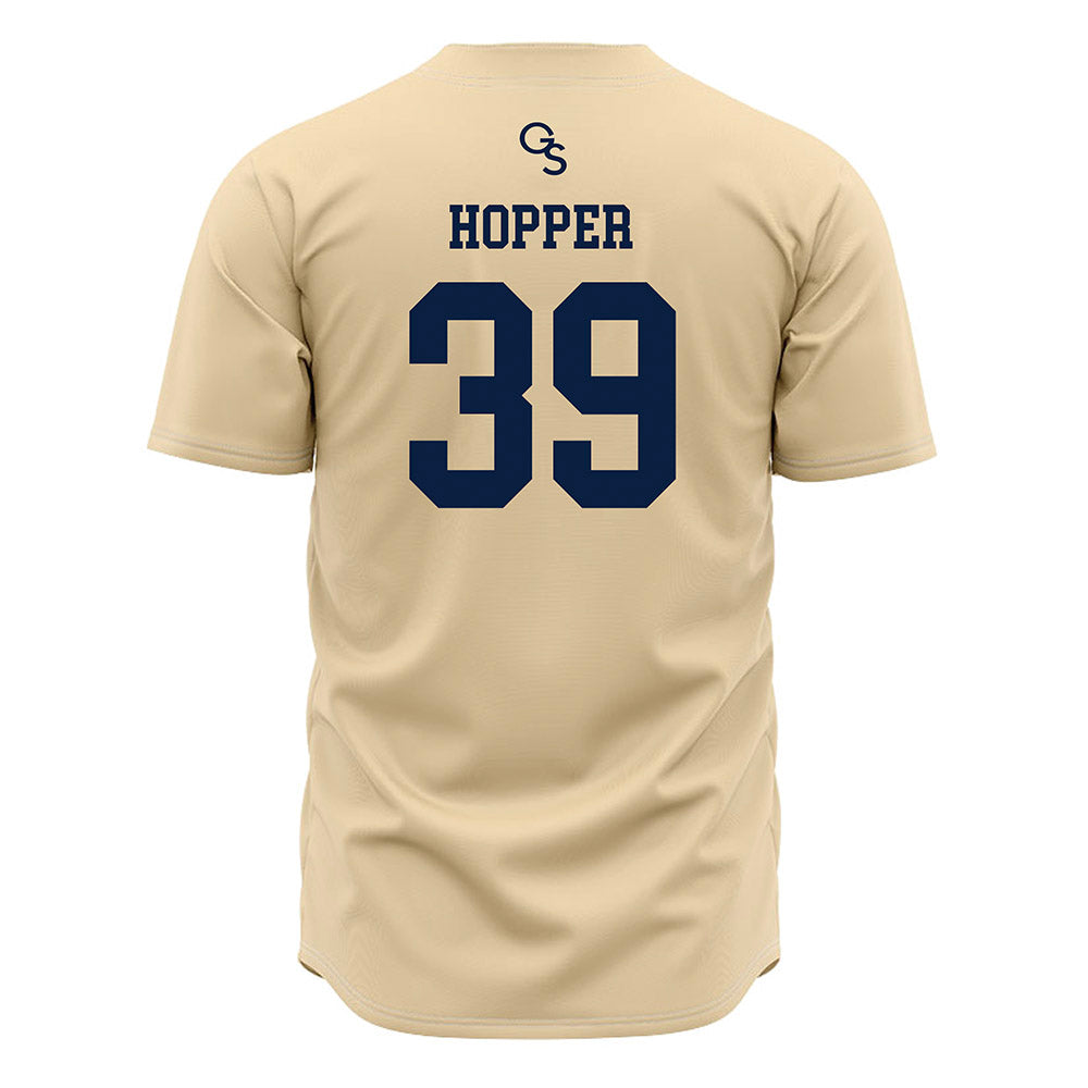 Georgia Southern - NCAA Baseball : Canon Hopper - Cream Jersey-1