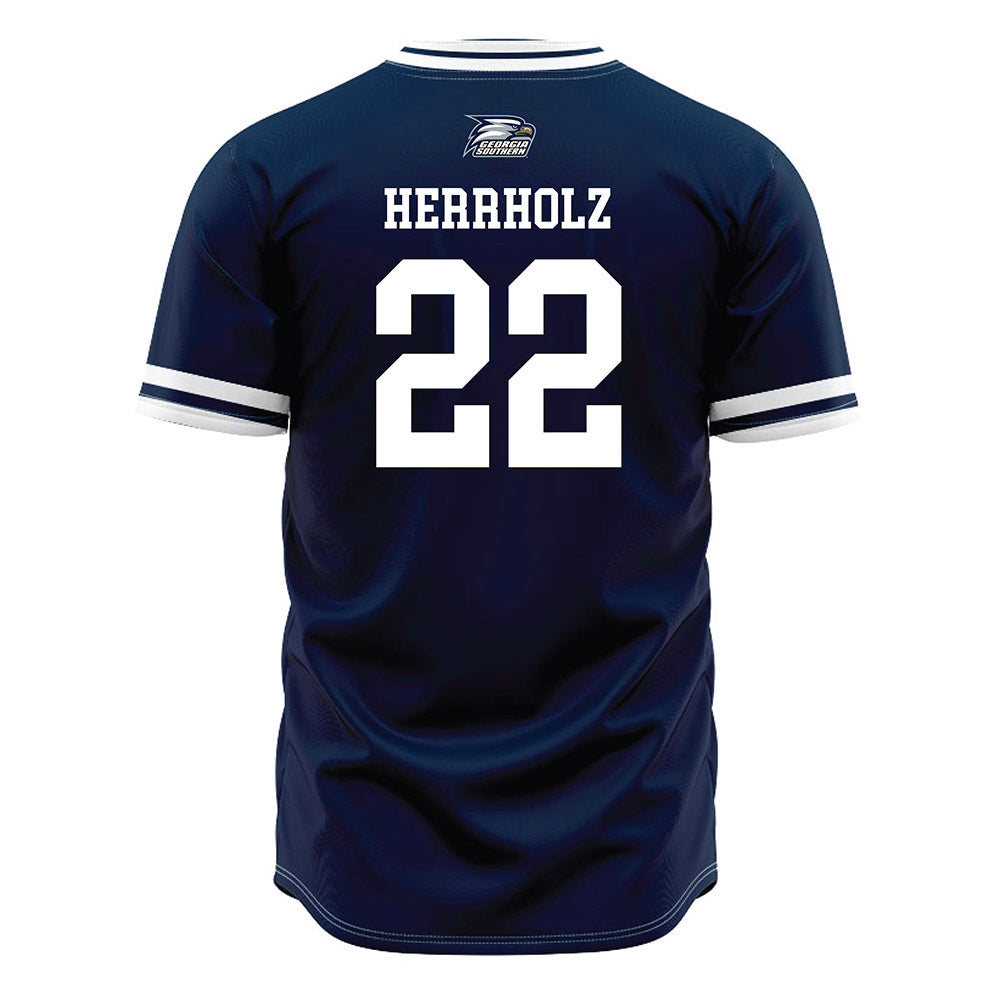 Georgia Southern - NCAA Baseball : Jp Herrholz - Navy Jersey-1