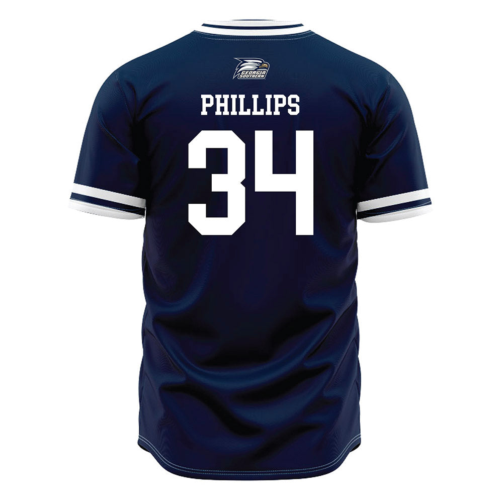 Georgia Southern - NCAA Baseball : Jacob Phillips - Navy Jersey-1