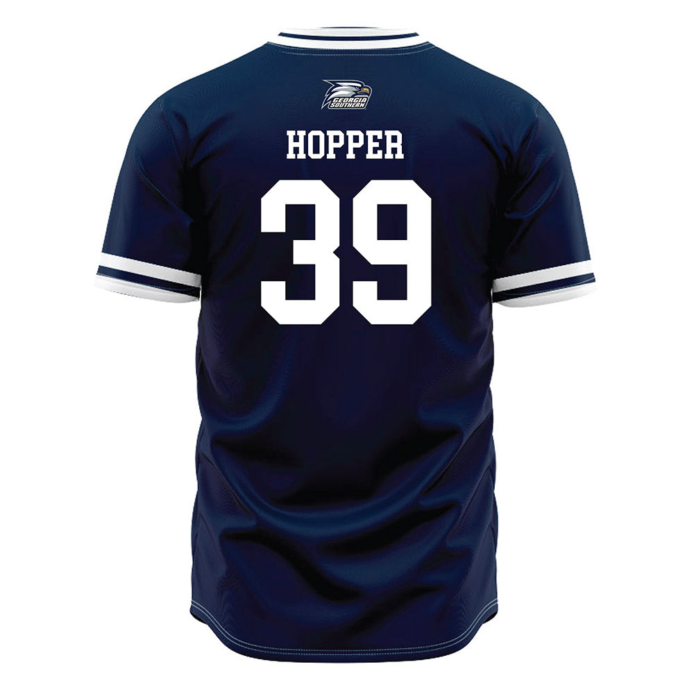 Georgia Southern - NCAA Baseball : Canon Hopper - Navy Jersey-1