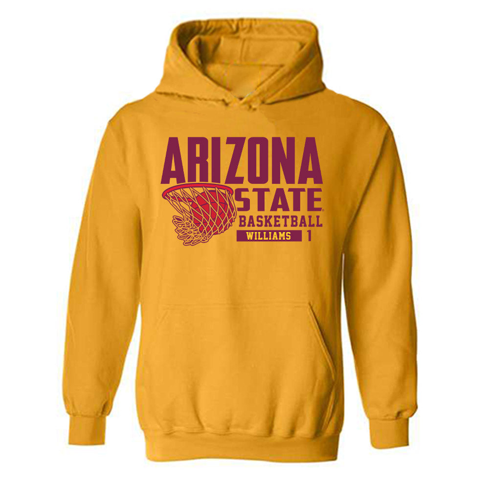 Arizona State - NCAA Women's Basketball : Amaya Williams - Classic Fashion Shersey Hooded Sweatshirt-0