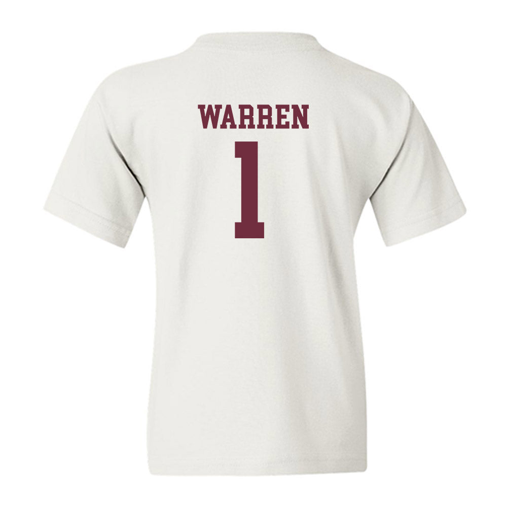 Mississippi State - NCAA Men's Basketball : Dellquan Warren - Sports Shersey Youth T-Shirt-1