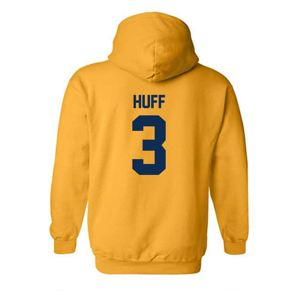 West Virginia - NCAA Men's Basketball : Honor Huff - Sports Shersey Hooded Sweatshirt-3