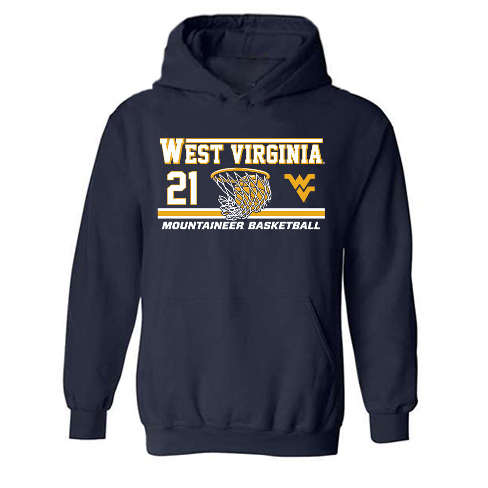 West Virginia - NCAA Men's Basketball : Niyol Hauet - Classic Fashion Shersey Hooded Sweatshirt-0