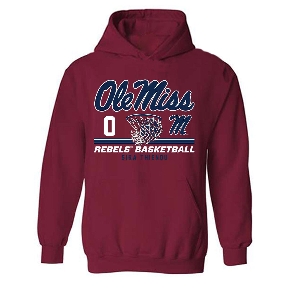 Ole Miss - NCAA Women's Basketball : Sira Thienou - Classic Fashion Shersey Hooded Sweatshirt-0