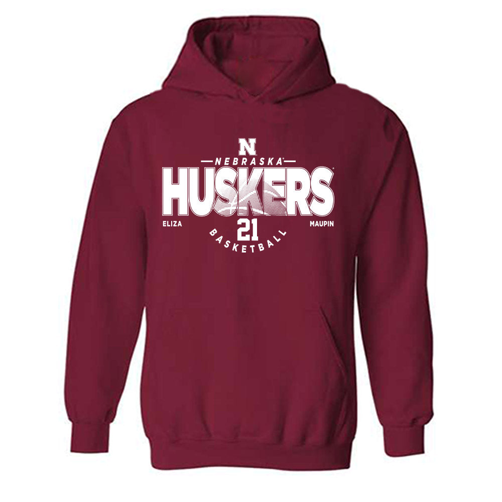 Nebraska - NCAA Women's Basketball : Eliza Maupin - Classic Fashion Shersey Hooded Sweatshirt-0