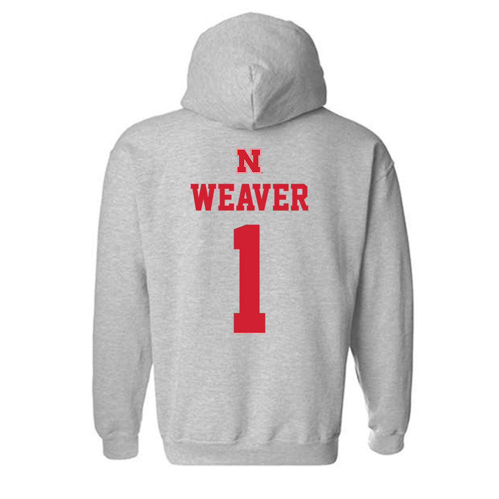 Nebraska - NCAA Women's Basketball : Hailey Weaver - Sports Shersey Hooded Sweatshirt-1