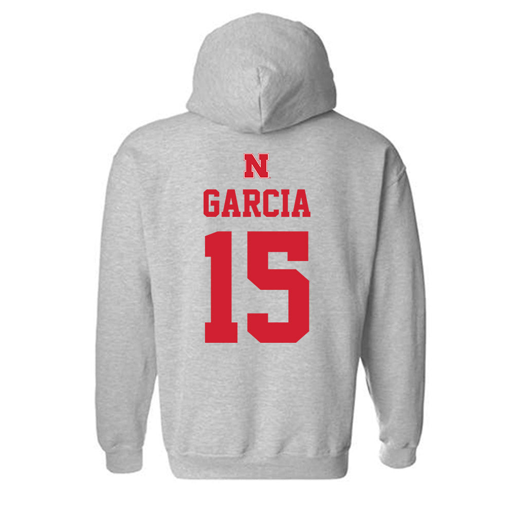 Nebraska - NCAA Men's Basketball : Jared Garcia - Sports Shersey Hooded Sweatshirt-1