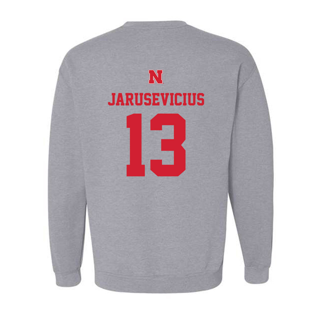 Nebraska - NCAA Men's Basketball : Ugnius Jarusevicius - Sports Shersey Crewneck Sweatshirt-1