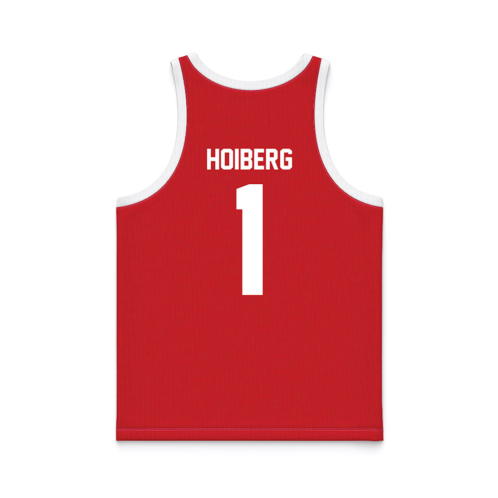 Nebraska - NCAA Men's Basketball : Samuel Hoiberg - Red Basketball Jersey