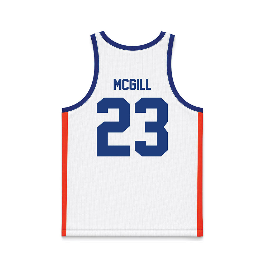 Florida - NCAA Women's Basketball : Alivia McGill - White Basketball Jersey
