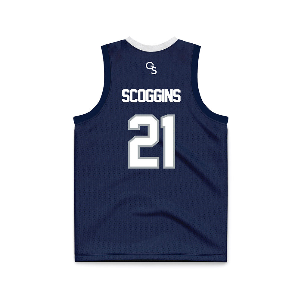 Georgia Southern - NCAA Women's Basketball : Laney Scoggins - Blue Basketball Jersey-1