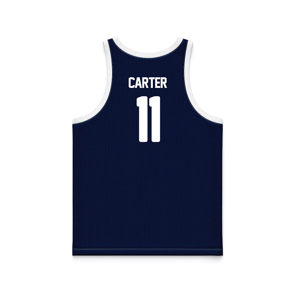 Georgia Southern - NCAA Men's Basketball : Shainen Carter - Blue Basketball Jersey-1