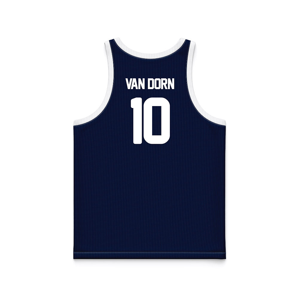 Georgia Southern - NCAA Men's Basketball : Sean Van Dorn - Blue Basketball Jersey-1